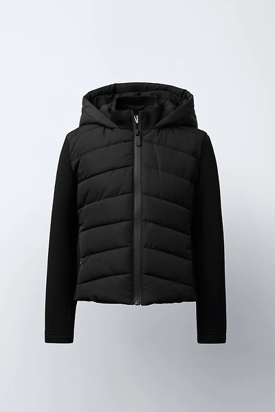 VESTE MATELASSÉE MANCHES EFFET NÉOPRÈNE