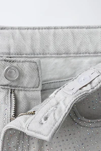 RHINESTONE DENIM SHORTS