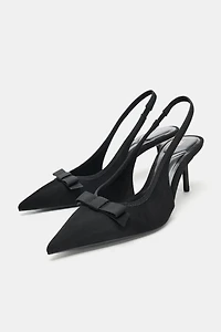 FABRIC BOW HEELS