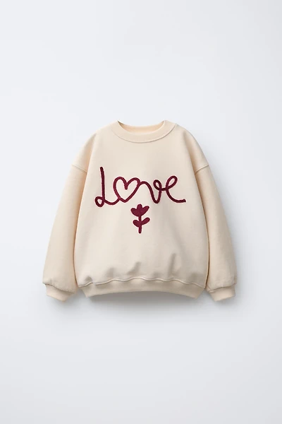 EMBROIDERED TEXT SWEATSHIRT