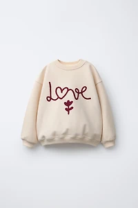 EMBROIDERED TEXT SWEATSHIRT