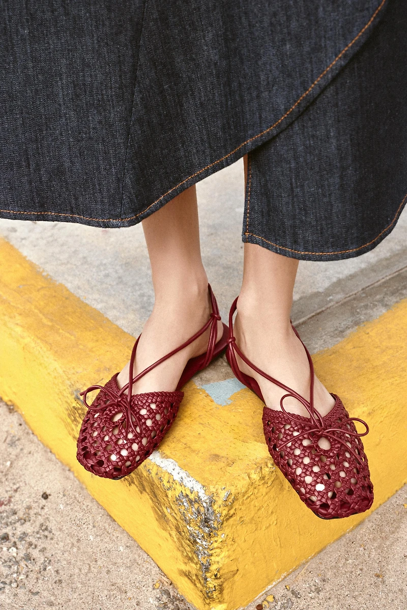 WOVEN SLINGBACK FISHERMAN SANDALS