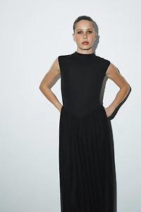 LONG TULLE COMBINATION DRESS