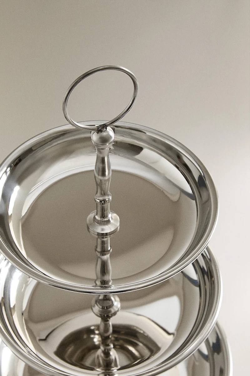 STEEL TIERED SERVING STAND