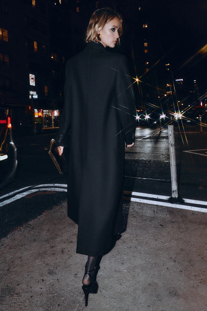 MANTEAU LONG À BOUTONNAGE CROISÉ