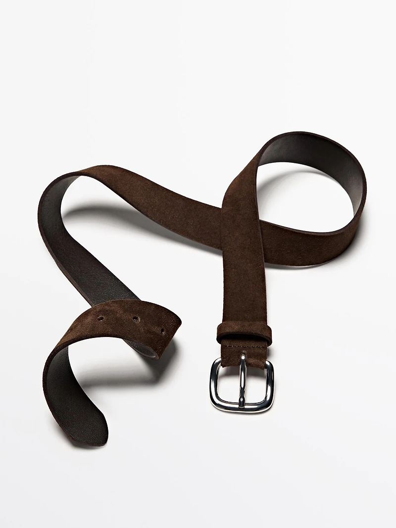 Plush nappa leather belt