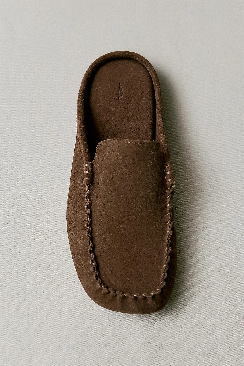 MOCASSIN OUVERT À L’ARRIÈRE CUIR CROÛTE
