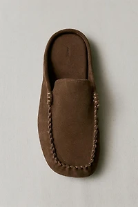 MOCASSIN OUVERT À L’ARRIÈRE CUIR CROÛTE