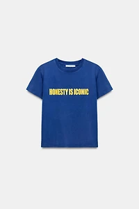 T-SHIRT INSCRIPTION EFFET DÉLAVÉ