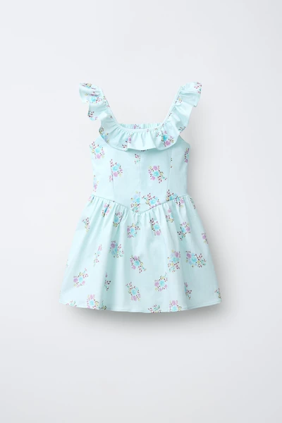 ROBE À VOLANTS IMPRIMÉ FLEURI