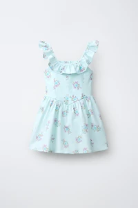ROBE À VOLANTS IMPRIMÉ FLEURI