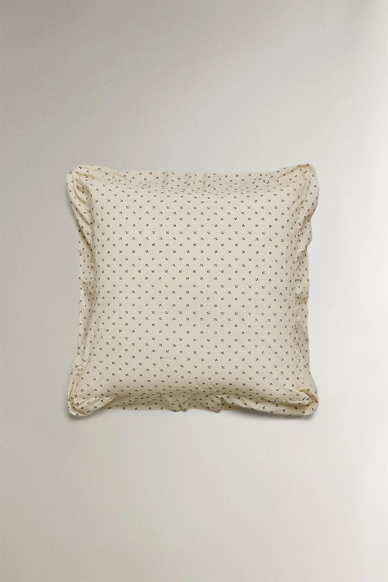 CHILDREN'S FLORAL PRINT PILLOWCASE WITH RUFFLE