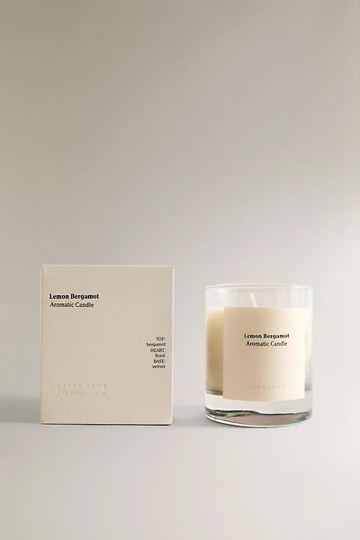 G) LEMON BERGAMOT SCENTED CANDLE