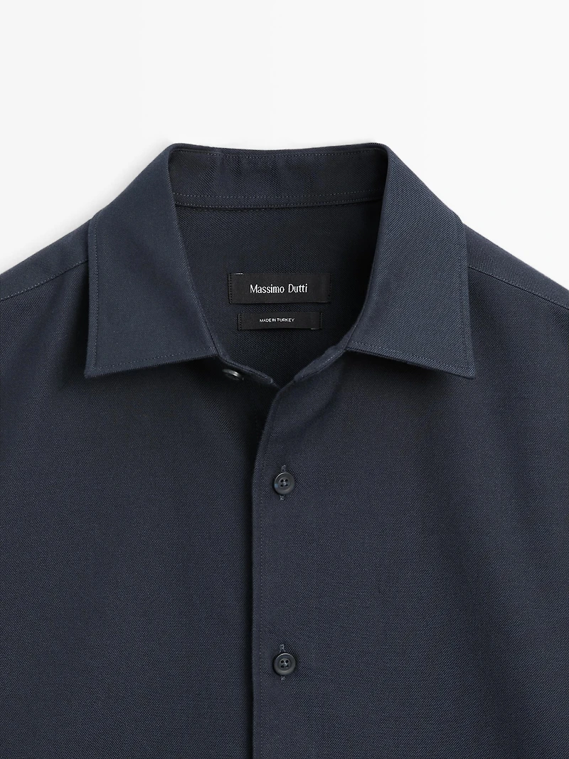 Regular fit twill shirt