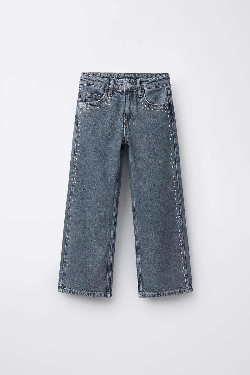 JEAN WIDE LEG CLOUS