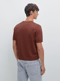 T-shirt en maille à manches courtes