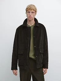 Corduroy jacket with pockets