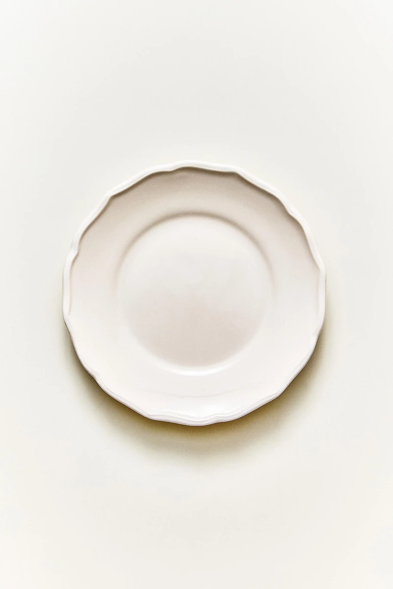 ASSIETTE À PAIN FAÏENCE BORD RELIEF