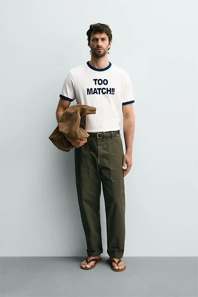 TEXT RINGER T-SHIRT