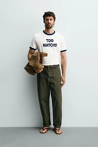TEXT RINGER T-SHIRT