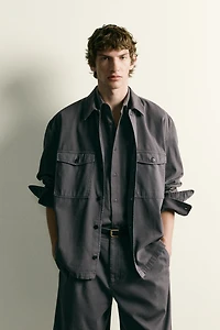 RELAXED FIT WASHED OVERSHIRT