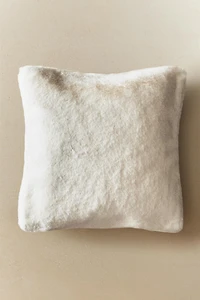FAUX FUR THROW PILLOW COVER
