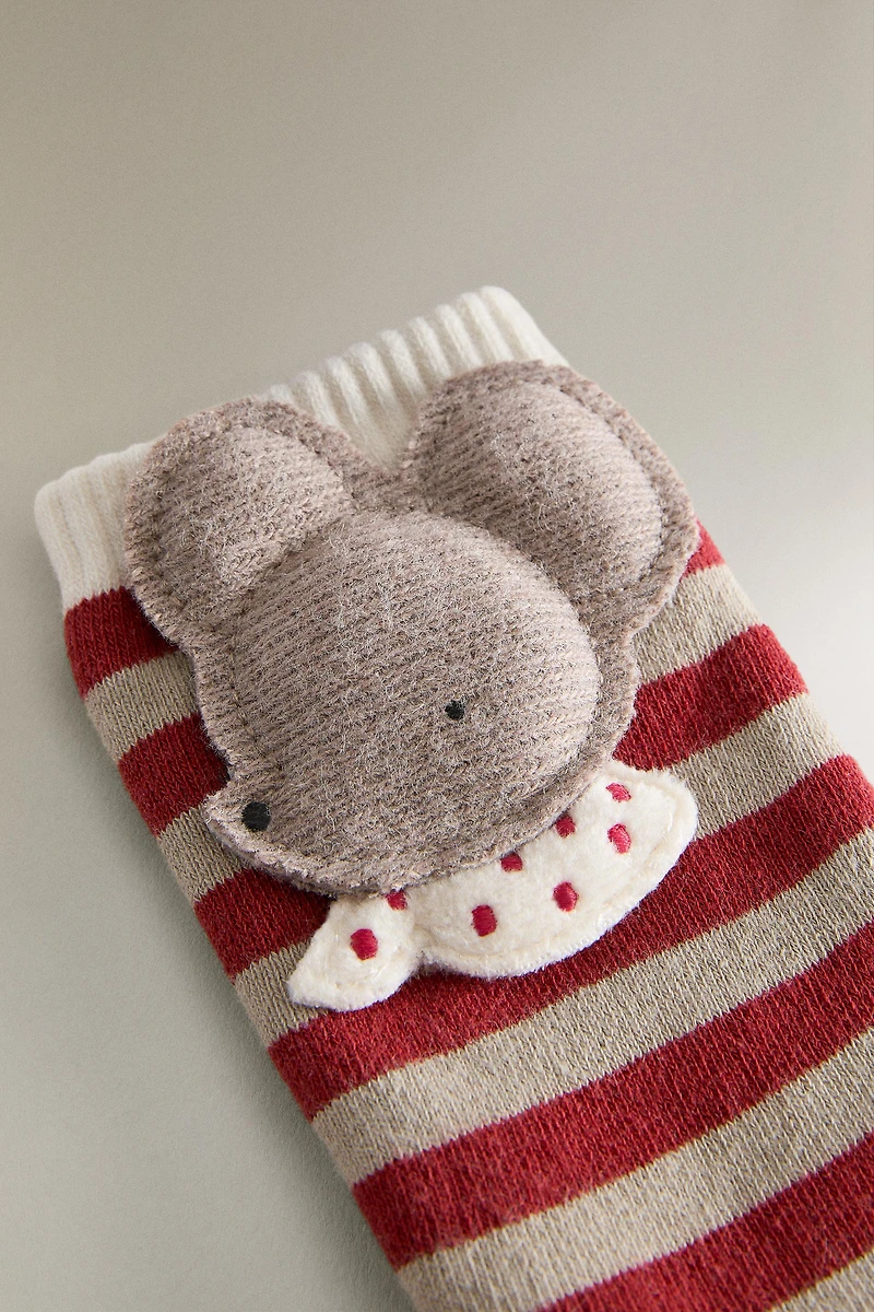 CHAUSSETTE ENFANT NOËL SOURIS