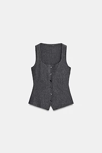 PINSTRIPE VEST TOP