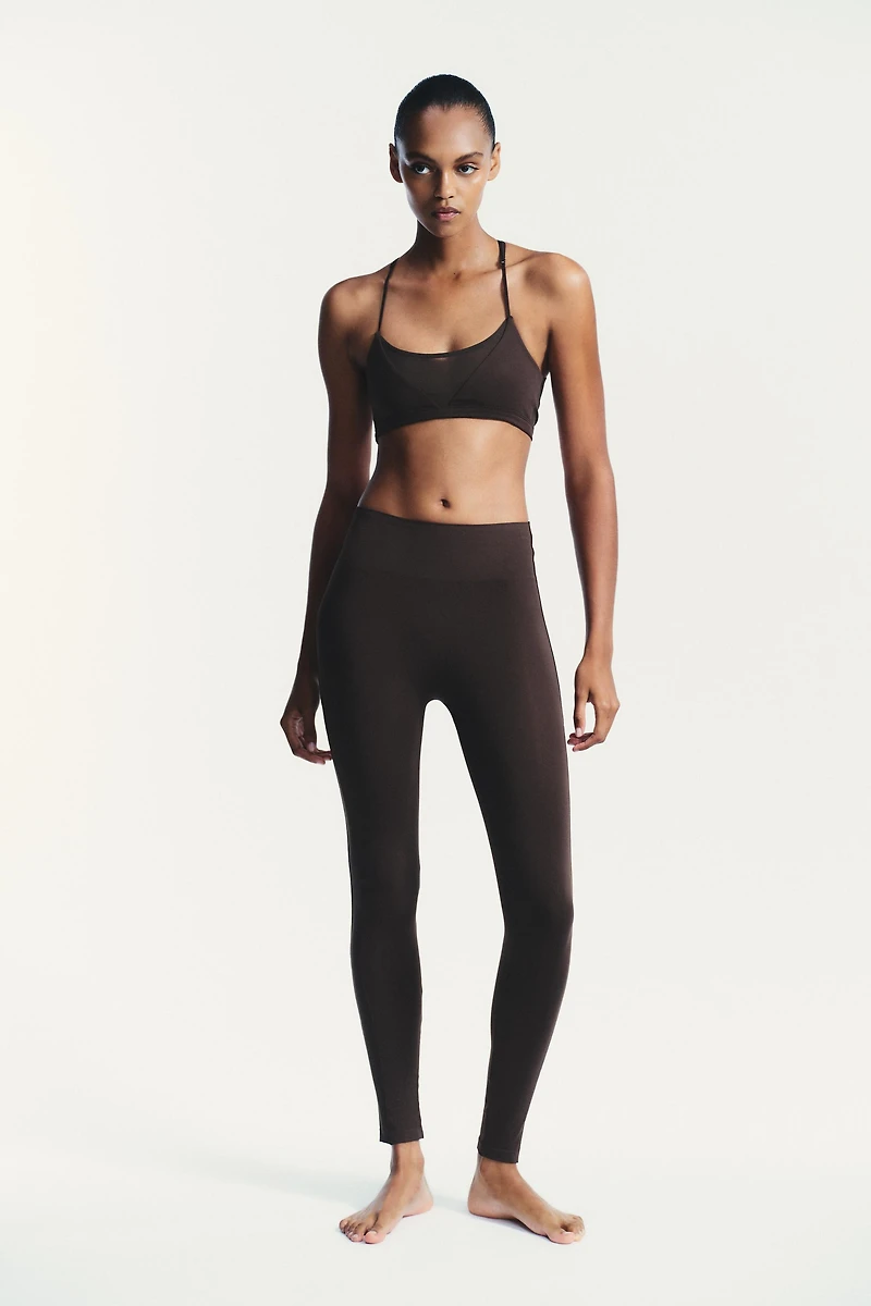 LEGGING COMBINÉ SEAMLESS EN TULLE