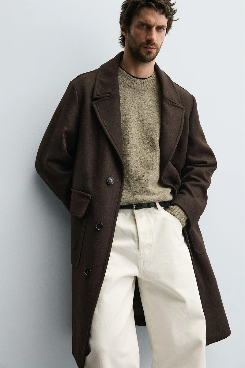 RELAXED FIT WOOL COAT