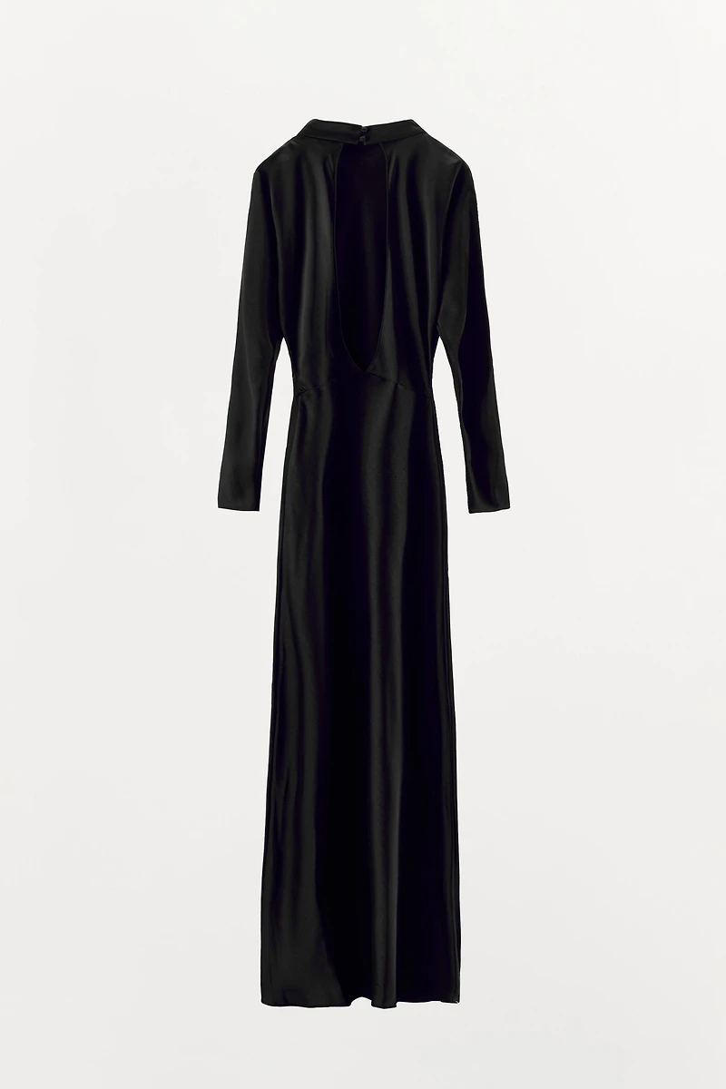 ROBE SATINÉE DRAPÉE