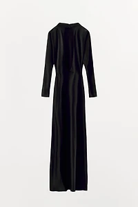 ROBE SATINÉE DRAPÉE