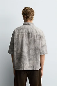 RELAXED FIT ABSTRACT PRINT SHIRT