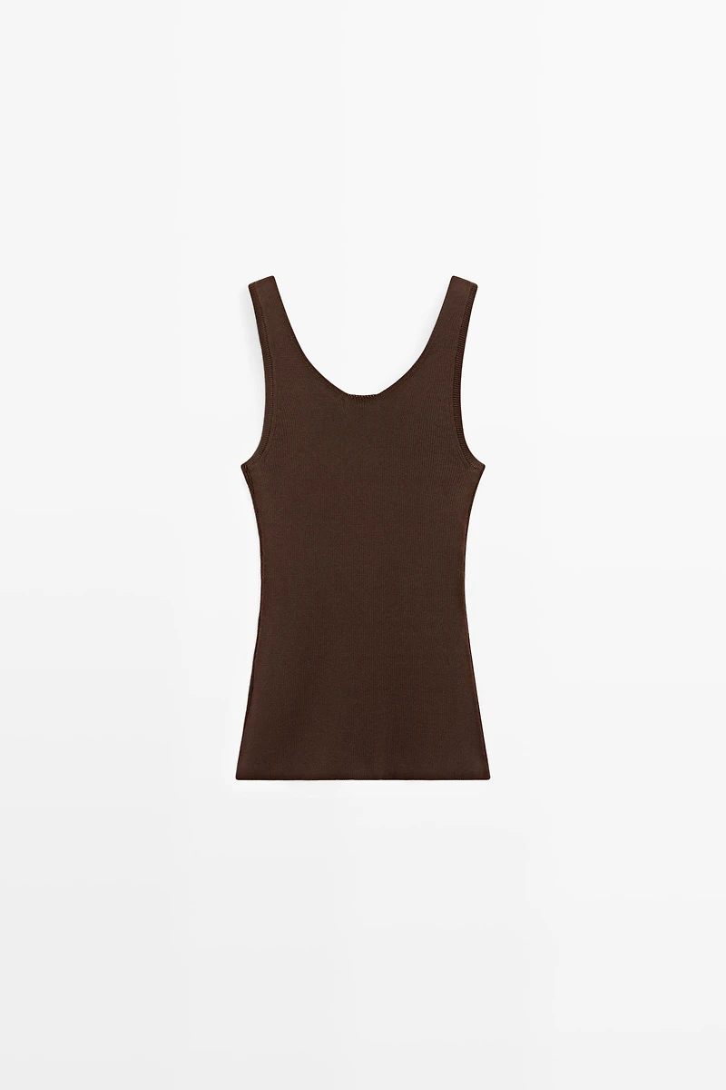 100% cotton ribbed tank top
