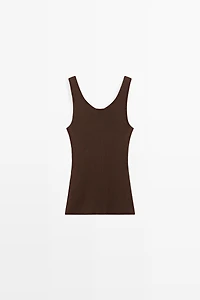 100% cotton ribbed tank top