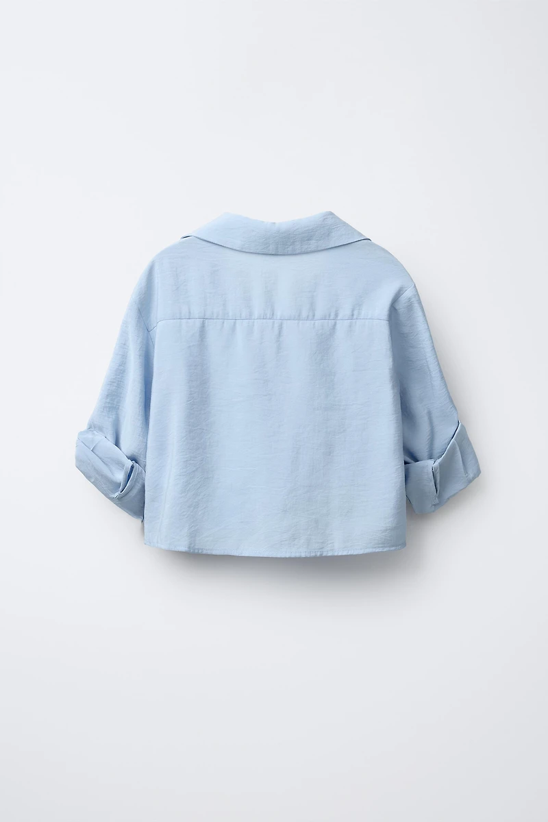 KNOTTED FLOWY SHIRT
