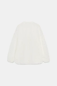 EMBROIDERED SEQUIN BLOUSE