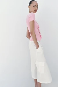 RUCHED KNIT TOP