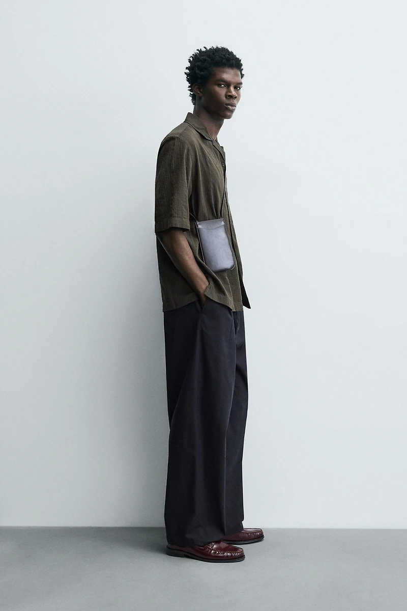 COTTON - LYOCELL TEXTURED SHIRT