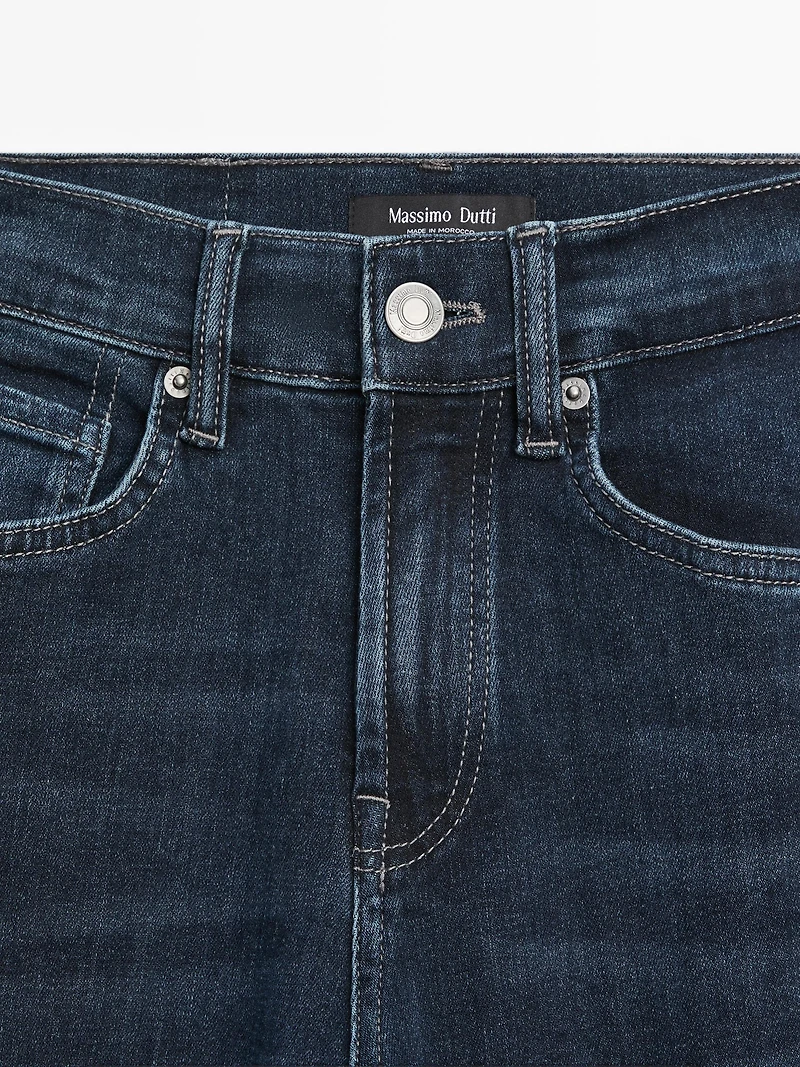 High waist flare fit skinny jeans