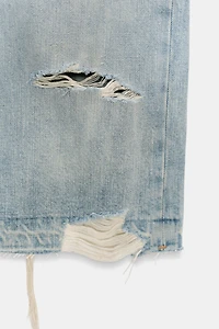 TRF RIPPED DENIM SKIRT
