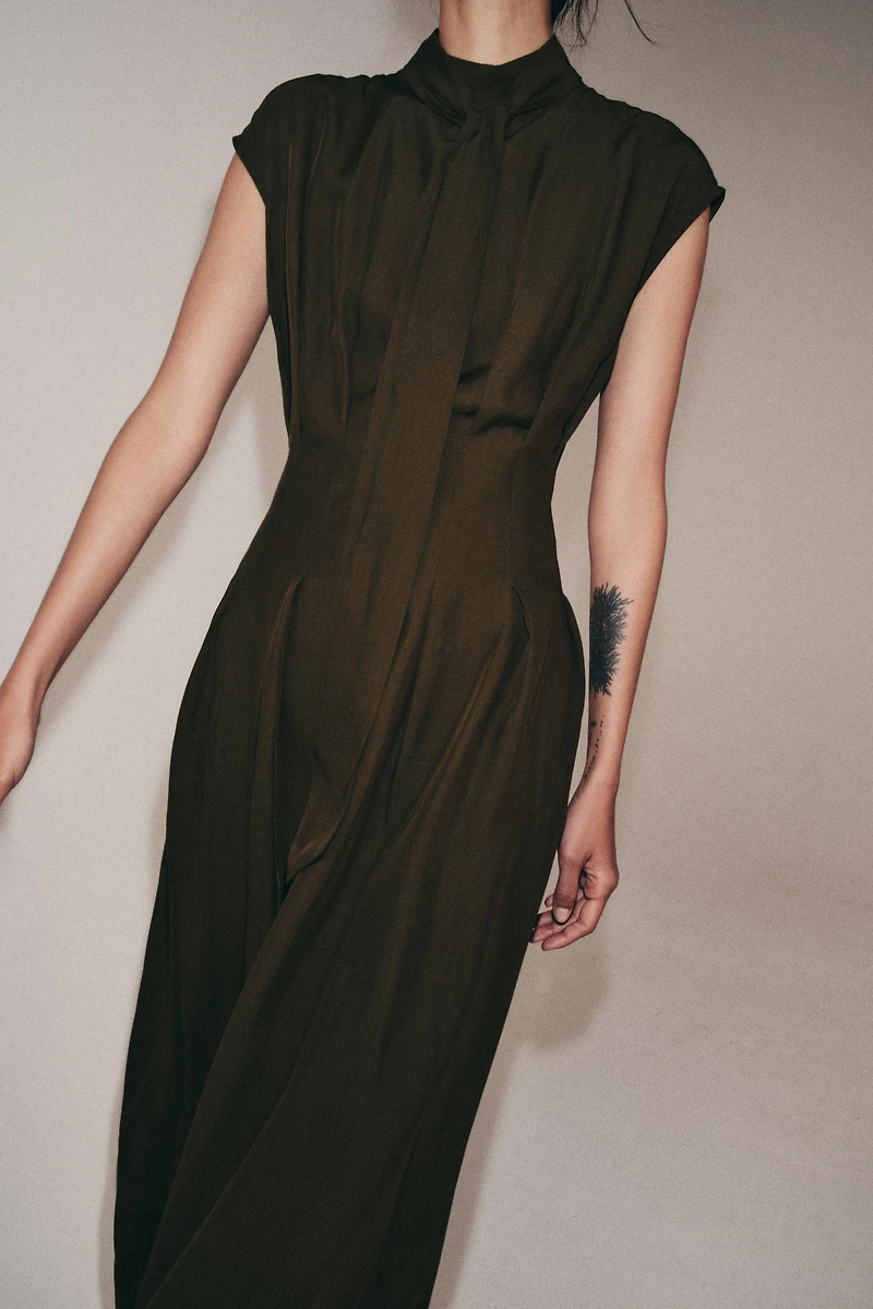 ZW COLLECTION TIED MIDI DRESS
