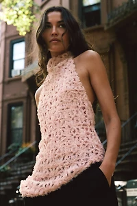 ASYMMETRIC HALTER TOP