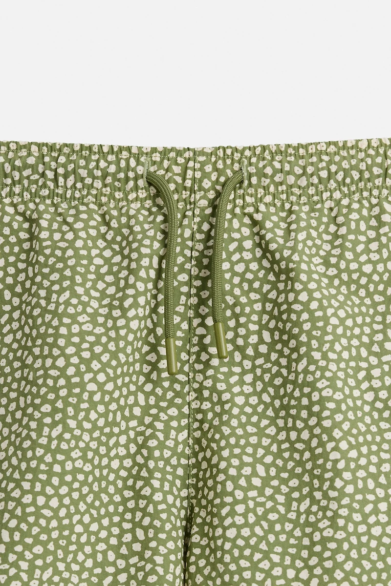 ABSTRACT PRINT MID-LENGTH SWIMSUIT