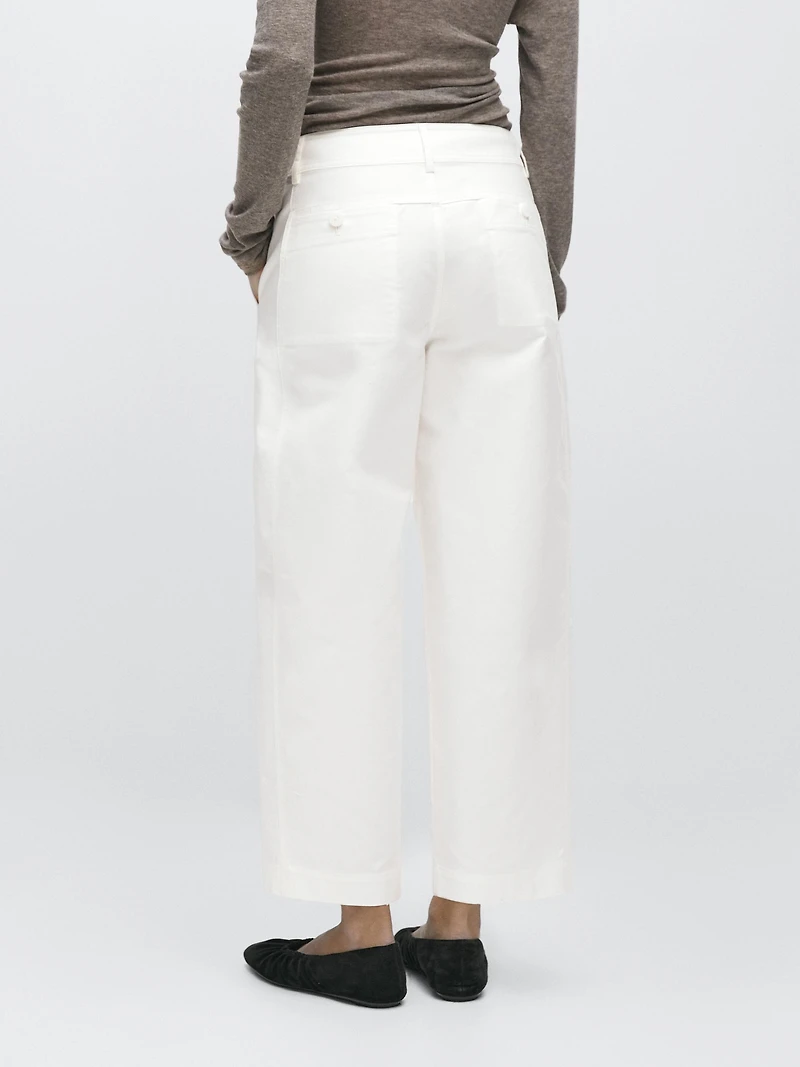 High-waist barrel fit trousers