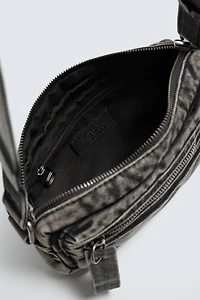 SAC BANDOULIÈRE EN DENIM EFFET DÉLAVÉ