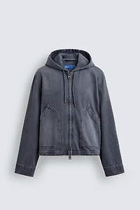 WASHED HOODED JACKET