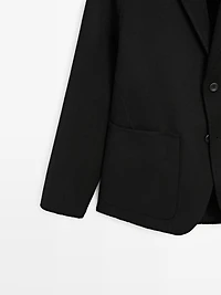 Double wool blend blazer