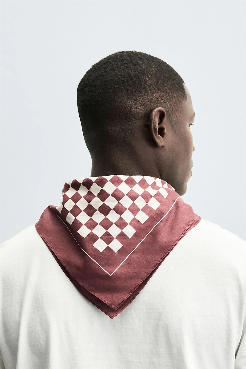 PLAID PRINT BANDANA