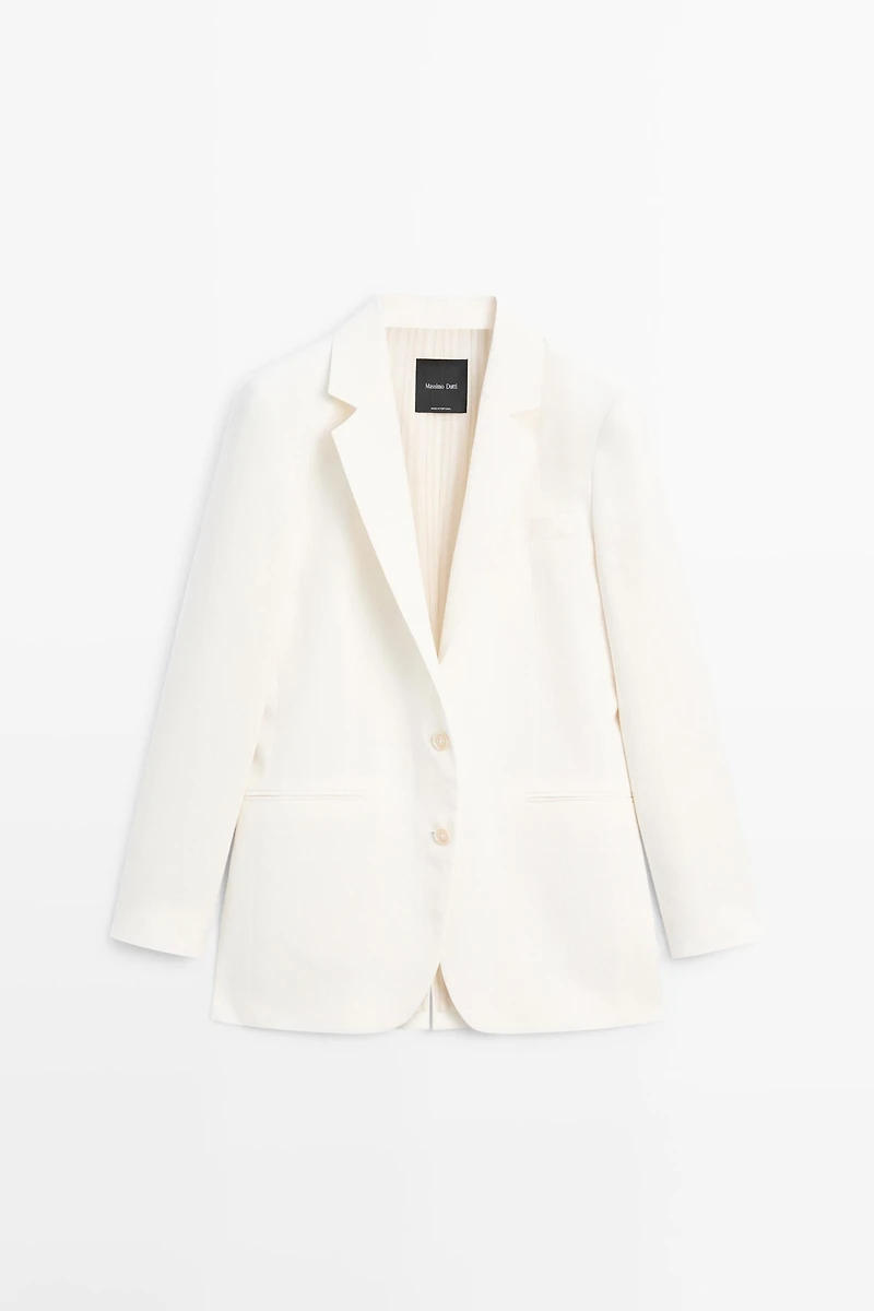 100% linen oversize blazer